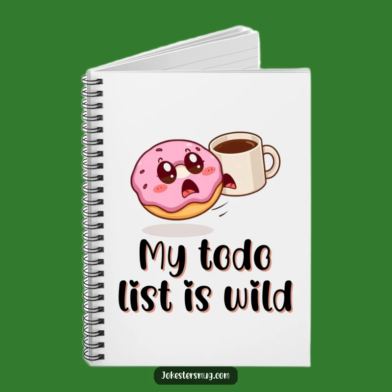 Funny Donut & Mug Chase Notebook: Jot Down Your Escape Plans