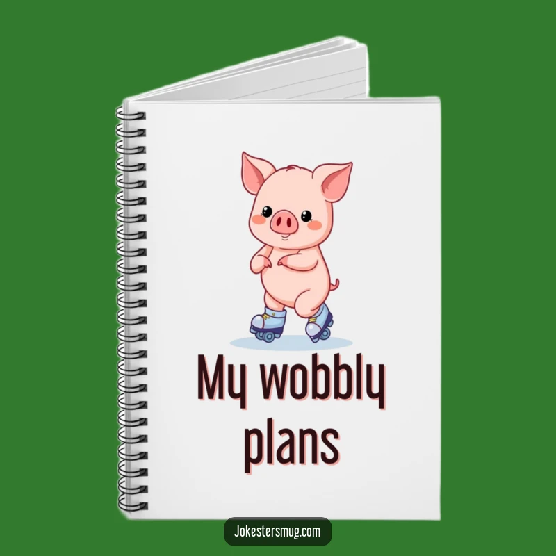 Funny Roller Skating Pig Notebook: Jot Down Your Energetic Ideas Gift