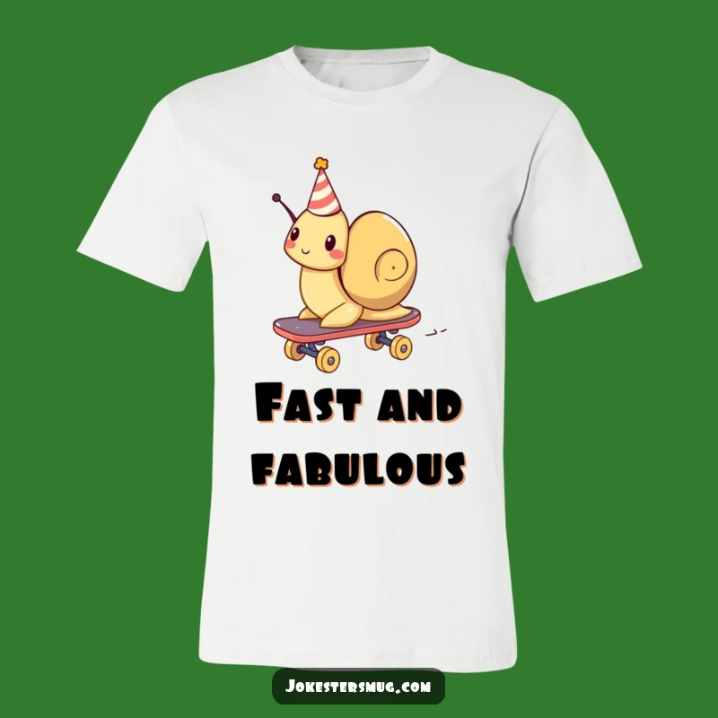 Funny Snail Skateboard T-Shirt: Party Animal Zooming, Hilarious Apparel for Fun Lovers