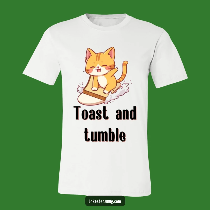 Funny Cat Surfing T-Shirt: Epic Toast Wipeout, Perfect Funny Gift for Surfers!
