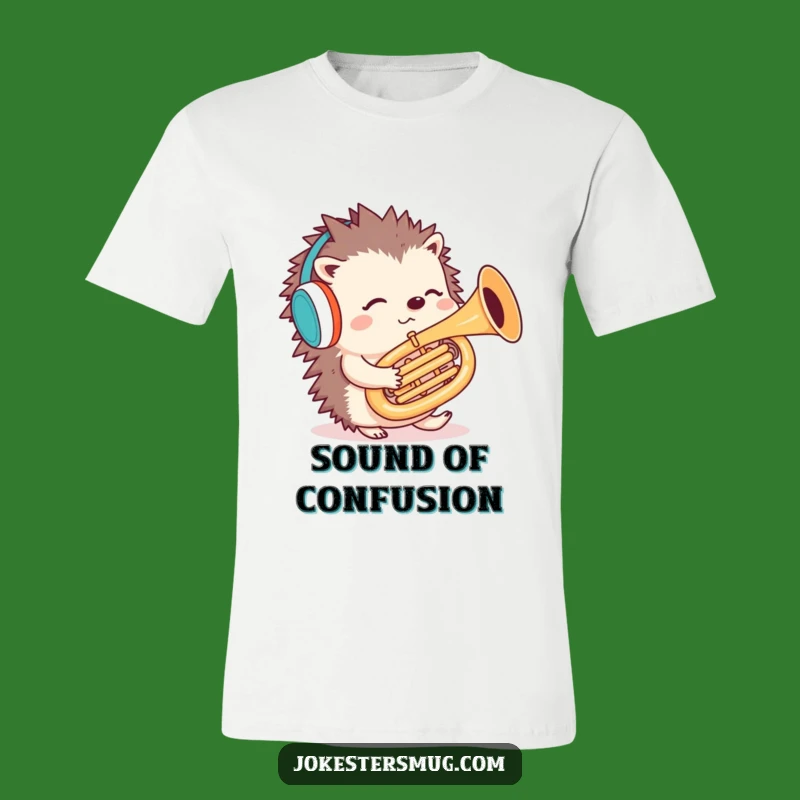 Funny Hedgehog Tuba T-Shirt: Wear Your Confusion - Perfect Gift
