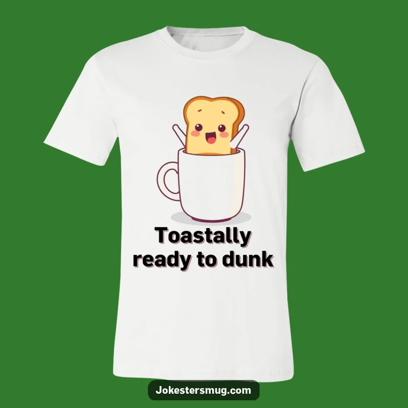 Funny Toast Jump T-Shirt: Exciting Breakfast Graphic, Hilarious Apparel for Foodies