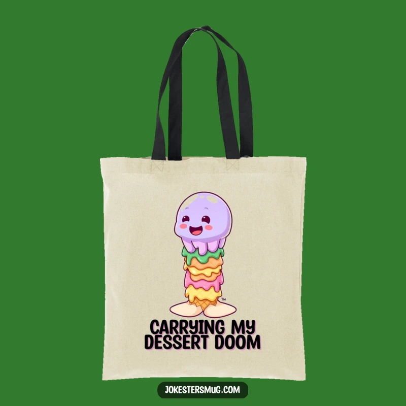 Funny Wobbly Jelly Ice Cream Tote Bag: Carry Your Sweetness, Hilarious Funny Gift