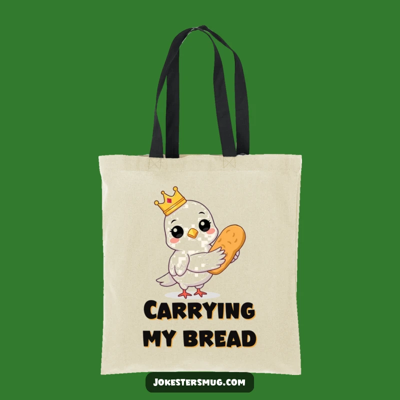 Funny Pigeon King Tote Bag: Carry Your Essentials with Royal Flair