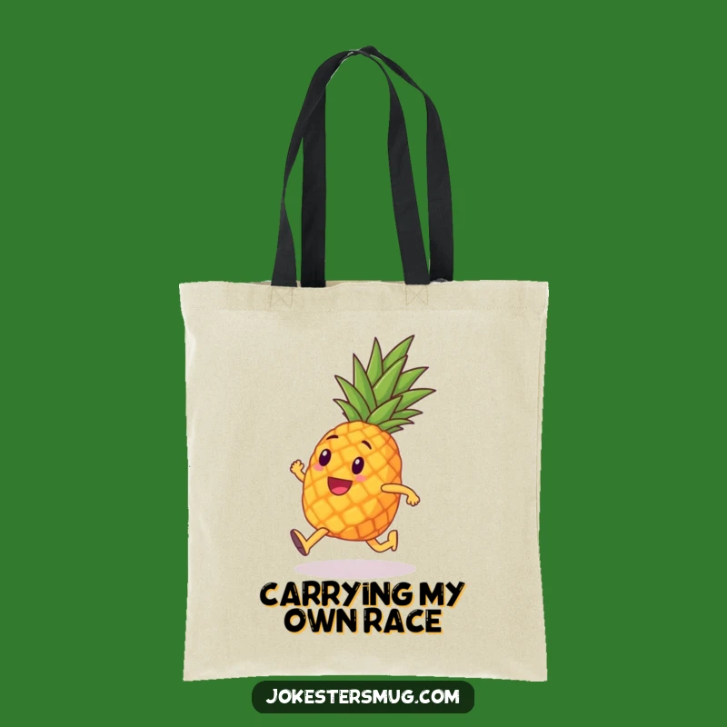 Funny Pineapple Marathon Tote Bag: Hilarious Gym Bag for Fitness Fanatics