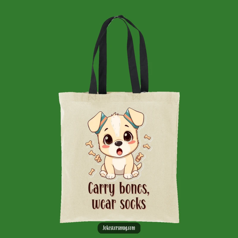 Funny Surprised Puppy Tote Bag: Practical & Hilarious Gift for Everyday