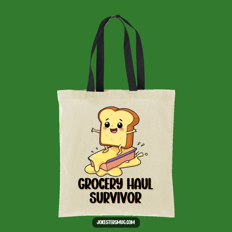 Funny Toast Surfer Tote Bag: Carry Breakfast Humor Everywhere You Go